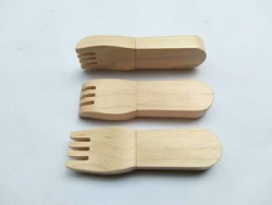 Fork shape wood usb flash drive